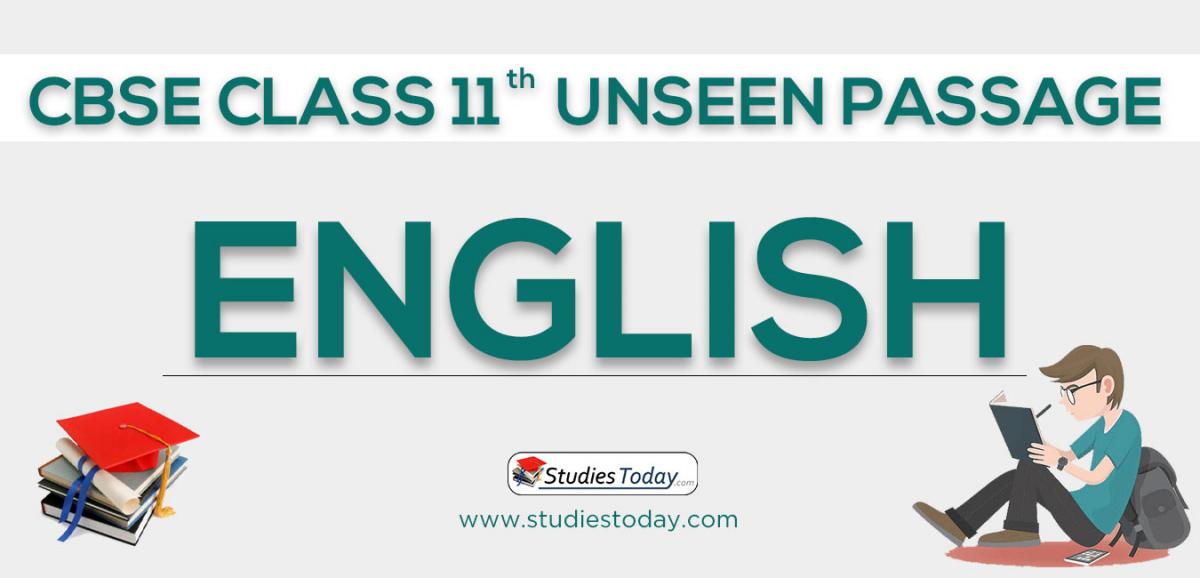 Unseen Passage For Class 11 English Solved